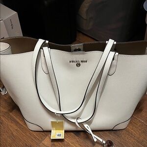 Michael Kors White Tote Bag